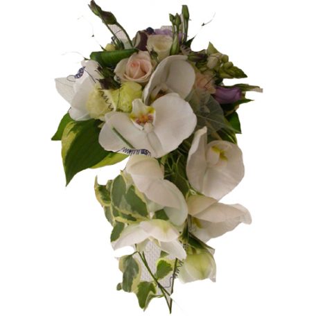 bouquet de mariée avec orchidées